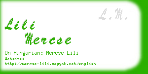 lili mercse business card